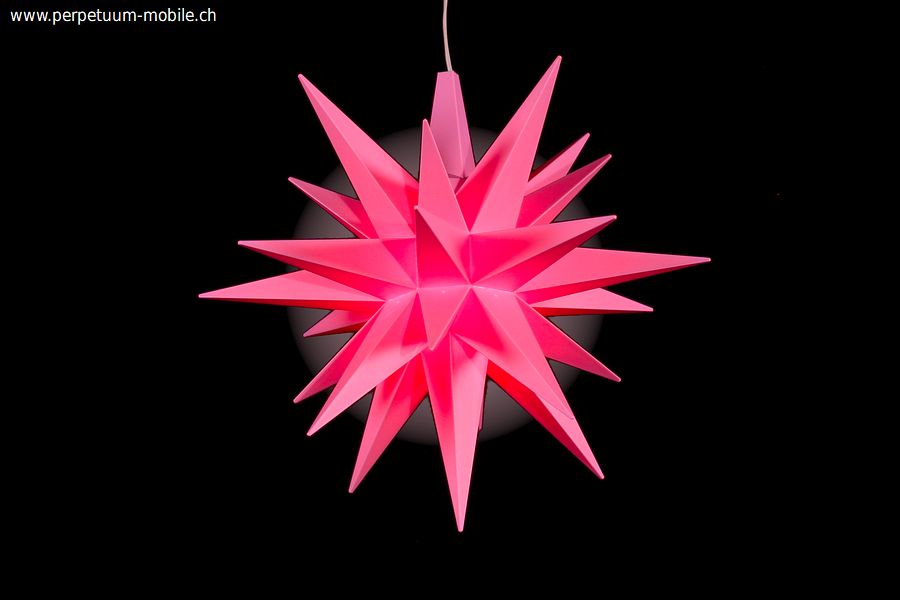 Pink Herrnhut Star in plastic LED 2021, 13cm